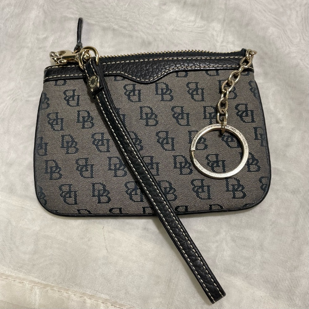 Dooney & Bourke Mini Tassel Tote and Wristlet,  Signature Black Canvas - Picture 12 of 14